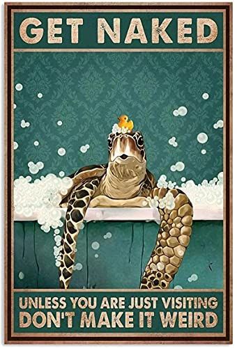 Classroom Bathroom Decor, Turtle Bathroom Decor, Sea Turtle Bathroom, Turtle Bathroom, Classroom Bathroom, Sea Turtle Decor, Tin Sign Wall Decor, Bathroom Quotes Funny, Sea Turtle Wall Art