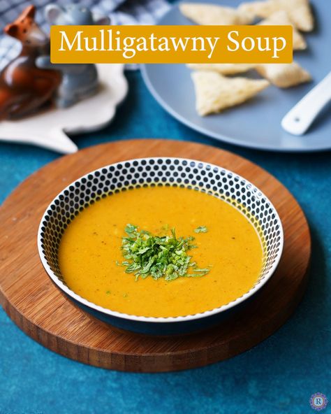 Mulligatawny soup recipe | Vegetarian - Raks Kitchen Indian Mulligatawny Soup Recipe, Indian Muligawtany Soup Recipe, Muligawtany Soup Recipe, Mulligatawny Soup Recipe, Soup Recipe Vegetarian, Mulligatawny Soup, Soup Vegetarian, Indian Soup, Sweet Potato Soup Recipes