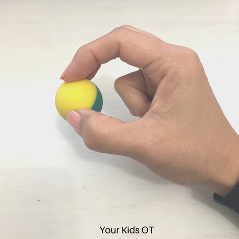 Fine motor skills with a ball - Your Kids OT Exercise With Ball, Hand Therapy Exercises, Pencil Control, Therapy Website, Hand Strengthening, Therapy Exercises, Occupational Therapy Activities, Brain Gym, Science Projects For Kids