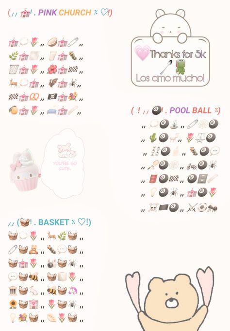 Soft Emoji Combos, Aesthetic Emojis Combinations Soft, Cutecore Emoji Combo, Sweet Emoji Combinations, Aesthetic Emjio Combo, Emoji Astetics Combo, Nicknames Ideas, Phone Emoji, Cute Emoji Combinations