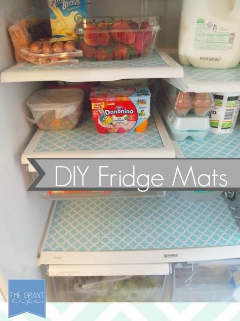 Super easy and cheap fridge mats!  Transform your fridge in minutes Fridge Mats, Organize Thoughts, Fashion Tumblr, Mgmt, Homemade Crafts, Diy Home Decor Ideas, Diy Cleaning Products, Cleaning Organizing, Household Hacks