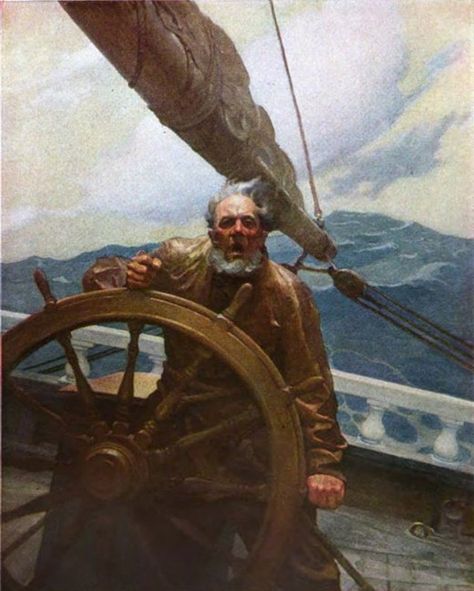 Artists Who Died Too Soon: N.C. Wyeth | HubPages N C Wyeth, Jamie Wyeth, Nc Wyeth, Navi A Vela, Frederic Remington, Sea Captain, Andrew Wyeth, Wow Art, Jackson Pollock