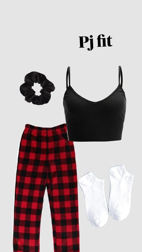 Plaid pj fit #pj #cute #ideas # pretty Plaid Pjs Outfit, Plaid Pj Pants Outfit, Pj Pants Outfit, Cute Pjs Aesthetic, Pjs Ideas, Pj Fits, Cute Pj Outfits, Pjs Aesthetic, Boyfriend Core