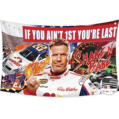 Sunshine Weather, Cool Tapestries, Funny Flags, Talladega Nights, Ricky Bobby, Man Cave Office, Man Cave Homes, Man Cave Wall Decor, Shake N Bake