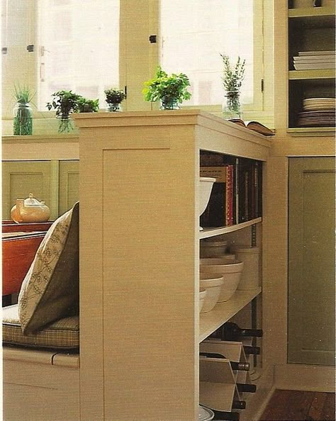 Storage and a seating area -- BIG win! Built In Banquet With Storage, Booth Seating With Storage, Banquette Seating With Drawers, Built In Bar Table & Stools, Breakfast Banquette Wirh Storage Drawers, Banquette With Storage, Banquette Ideas, Kitchen Banquette, Floor Plan