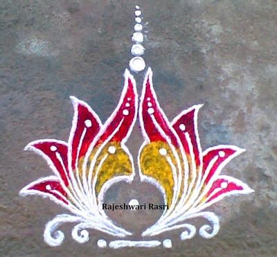 Tattoo Design Sketches, Christmas Rangoli, Rangoli New Year, Rangoli Images, Bird Tattoo Design, Latest Rangoli Designs, Rangoli Flower, Rangoli Designs For Diwali, Ganesh Rangoli