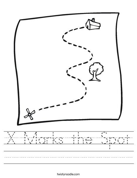 X Marks the Spot Worksheet - Twisty Noodle Ocean Playdough, Aa Letter, Preschool November, Pirate Preschool, Pirate Coloring Pages, Alphabet Letter Crafts, People Coloring Pages, Pirate Crafts, Twisty Noodle