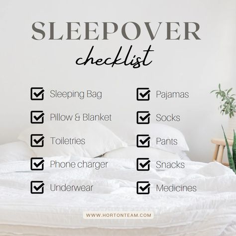 Grown Up Slumber Party, Sleepover Checklist, Ultimate Sleepover, Pajama Pillow, Slumber Party, Slumber Parties, Keller Williams, Bday Ideas, Just Kidding