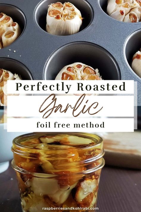 Discover the art of Perfectly Roasted Garlic without the hassle of foil. This method involves exposing whole garlic bulbs to direct heat, allowing them to develop a golden, caramelized exterior and a velvety, aromatic interior, offering a delectable, foil-free alternative that enhances the natural sweetness of garlic in your favorite dishes. Roast Garlic In Oven With Foil, How To Roast Garlic Cloves In The Oven, Roasted Garlic Cloves And Tomatoes, Toasted Garlic Cloves, Oven Roasted Garlic Bulbs, Roast Whole Garlic Bulb, Roast Whole Garlic, Roast Garlic Bulb, Purple Garlic