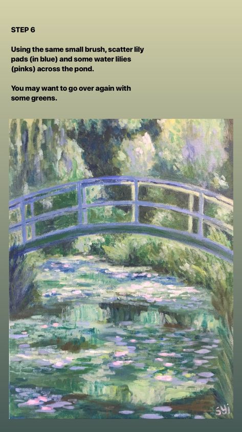 How To Paint Like Monet, Claude Monet Water Lilies Painting, Scenery Painting Tutorial, Monet Lily Pads, The Water Lily Pond, Social Painting, Water Lily Pond Monet, Art Classes For Kids, French Impressionism