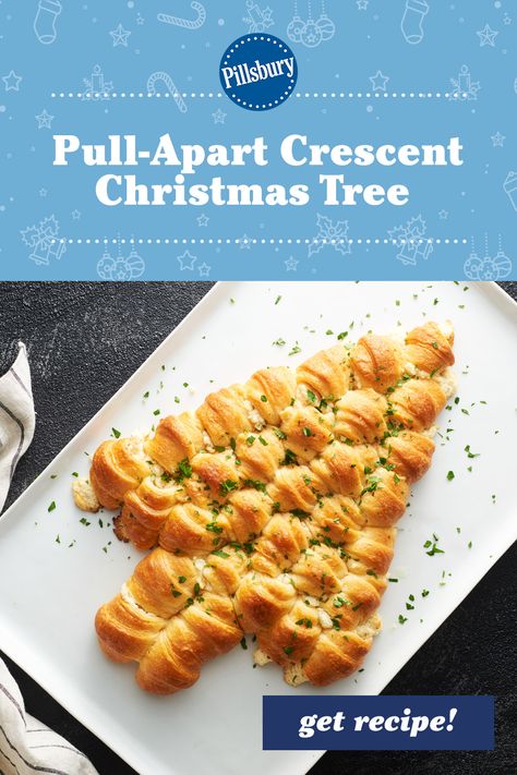 Pull Apart Christmas Tree Bread Pillsbury, Easy Christmas Appetizers Simple Crescent Rolls, Tree Bread Appetizer, Holiday Appetizers Cresent Rolls, Christmas Tree Pillsbury Dough, Cresent Roll Recipes Appetizers Appetizer Ideas, Pull Apart Christmas Tree Bread Crescent Rolls, Pillsbury Christmas Tree Appetizer, Crescent Pull Apart Tree