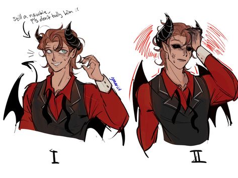 #deadplate Priest/Demon Au (creds to gmariiv on x) Priest Vincent Dead Plate, Dead Plate Demon Au, Demon And Priest, Demon X Priest, Priest X Demon, Demon Priest, Racheldrawsthis Games, Elevator Hitch, Studio Investigrave