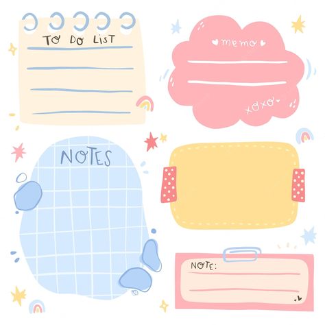 Digital Memo Pad, Printable Memo Pad, Memo Sticker, Cute Memo Pad, Note Journal, Note Cute, Bullet Journal Essentials, Notes Cute, Memo Pad Design