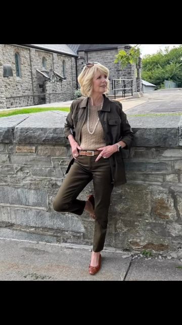 Candace Leslie Cima on Instagram: "This Moss Green and the Burgundy Brown that I wore the other day are both popular shades this Fall. These shades are flattering to just about everyone and perfect for the change of season. I am wearing a lot of ankle jeans right now because I find them flattering with both flats and heels. These are straight ankle jeans and are much more flattering than skinny jeans or Jeggings, that I don’t wear at all anymore. Both the Jacket and the Jeans come in Petite and Candace Leslie Cima, Straight Ankle Jeans, The Change, Changing Seasons, Moss Green, Ankle Jeans, Nine West, Jeggings, Right Now