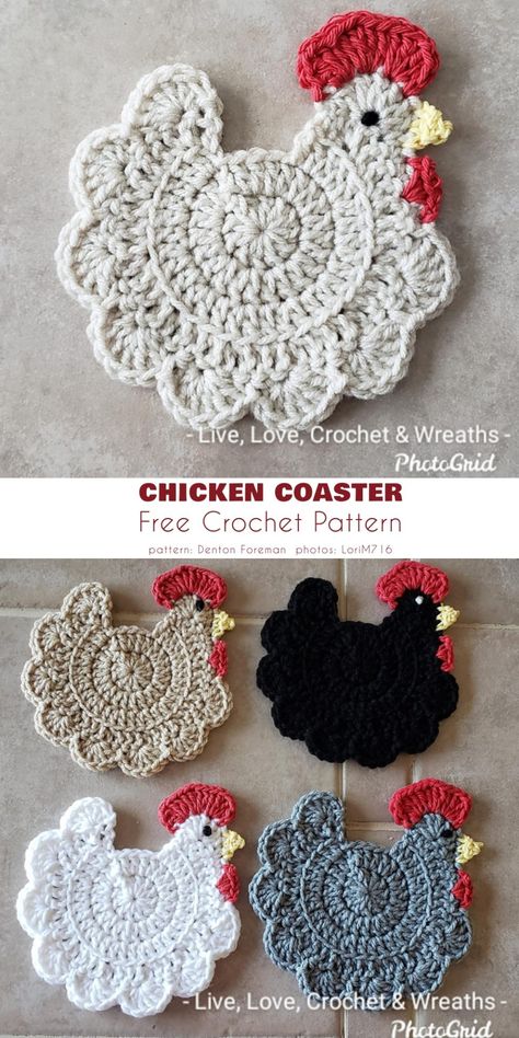 The 10 Best Animal Coaster Free Crochet Patterns Cute Coaster Crochet Pattern Free, Kitty Coasters Free Pattern, Cute Crochet Coaster Pattern, Crochet Ideas And Patterns, Random Crochet Patterns, Fun Quick Crochet Projects, Cute Useful Crochet Projects, Acrylic Yarn Crochet Patterns, Crochet Decor Free Pattern