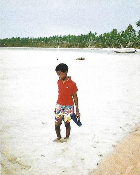 Young Kanye West photographed by his mother Donda West. Young Kanye West, The Weeknd, Kanye West, Rappers, At The Beach, Album Covers, The Beach, Thailand, Vinyl