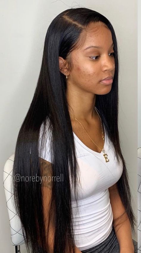 Nice to see a girl with her hair laid without a full face of makeup on 💖. Straight Weave, Twisted Hair, Sew Ins, Frontal Hairstyles, Hair Laid, Hair Life, Hair Quality, Sew In, Full Face