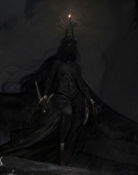 Woman Villain Art, Darkness Personified, Dark Elves Aesthetic, Dark Goddess Art, Night Warrior, Dark Queen, 다크 판타지, Fantasy Story, Arte Obscura