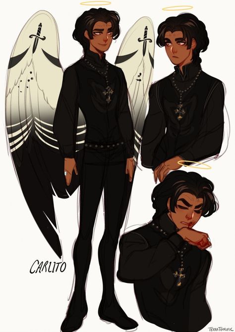 Angel Demon, Male Angel, The Future Is Now, Black Characters, Demon Art, Dnd Art, Pinturas Disney, Black Art Pictures, Art Style Inspiration