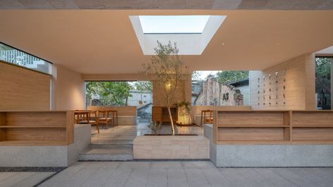 Gallery of Yanho Restaurant / Informal Design - 13 Rammed Earth Wall, Rock Textures, Sand Textures, Rammed Earth, Wooden Windows, Space Interiors, Historical Architecture, Design Planning, Natural Environment