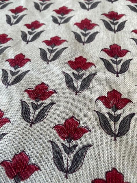 Block Print Cotton Handloom Linen Fabric     Make Pillow Cover And Rugs  Care Instructions  Dry Clean Only Block Print Motifs Textile Design, Block Print Flowers, Block Print Motifs, Fabric Rendering, Flower Block Print, Stamping Textiles, Indian Block Print Fabric, Lavender Perfume, Floral Block Print