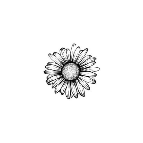 Basic Sunflower Tattoo, Outline Sunflower Tattoo, Small Black Sunflower Tattoo, Black And White Sunflower Tattoo Simple, Sunflower Tattoo Outline Drawing, Small Sunflower Tattoo, Sunflower Stencil, Small Sunflower, Daisy Tattoo