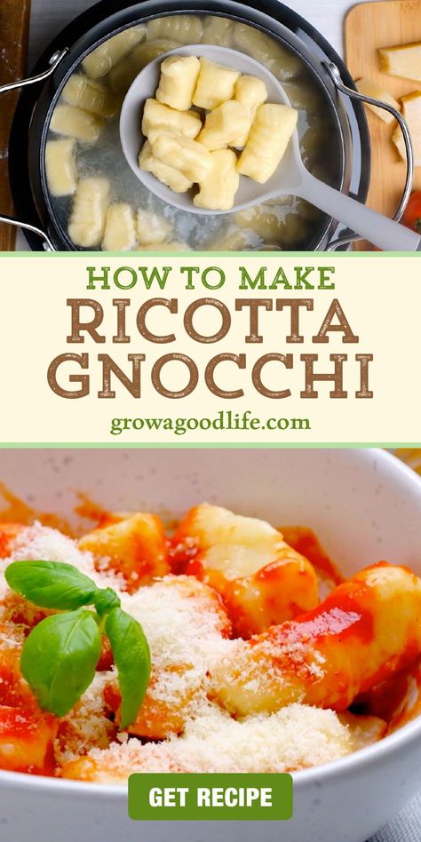 Italian Gnocchi Recipes Homemade, Making Gnocchi Recipe, How To Make Homemade Gnocchi, Gnocchi With Ricotta Cheese, Gnocchi Recipes Ricotta Cheese, Riccota Gnocchi Recipe, Home Made Gnocchi Easy, Gnocchi Ricotta Recipe, Authentic Italian Gnocchi Recipes