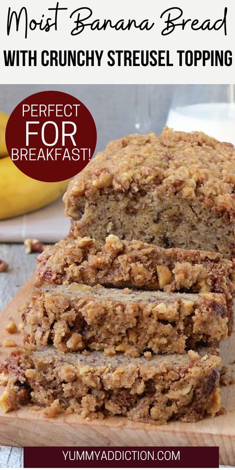 Banana Nut Bread Recipe With Crumble Topping, Banana Bread Recipe With Cinnamon Crunch, Cinnamon Walnut Banana Bread, Coffee Banana Bread Recipe, Banana Bread Crunch Topping, Cinnamon Strudel Banana Bread, Cinnamon Crumb Banana Bread, Cinnamon Toast Crunch Banana Bread, Vanilla Crumble Banana Bread