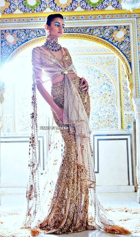 Falguni Shane Peacock - India 🇮🇳 Falguni Shane Peacock Saree, Falguni Shane Peacock Lehenga, Indian Western Dress, Falguni Shane Peacock, Glam Ideas, Indian Closet, Desi Outfits, Indian Couture, Western Design