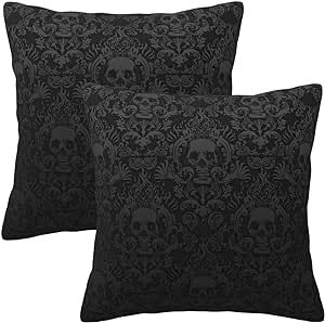 Gothic Pillows, Gothic Couch, Bed Case, Floor Yoga, Skull Pillow, Square Sofa, Bed Chair, Sofa Cushion Cover, 2 Pillows