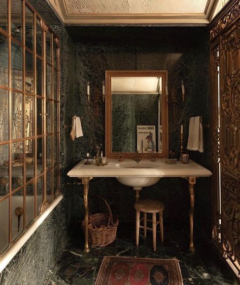 Park Avenue Apartment, Marble Fireplace Mantel, Parisian Interior, Ceiling Murals, Dream Bath, Cerused Oak, Delft Tiles, Door Casing, Quiet Corner