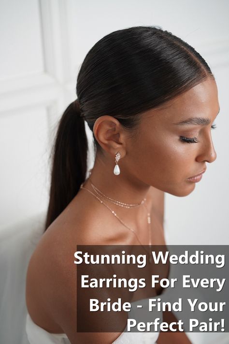 Discover the perfect pair of wedding earrings for your special day! From classic to modern styles, these stunning wedding earrings will add the perfect touch of sparkle to your bridal look. Whether you prefer dainty studs or statement chandeliers, find your dream earrings here. Modern Wedding Jewelry Brides, Wedding Earrings Bride, Modern Wedding Jewelry, Unique Wedding Earrings, Dream Earrings, Earrings Bride, Statement Chandeliers, Bridal Elegance, Bride Earrings