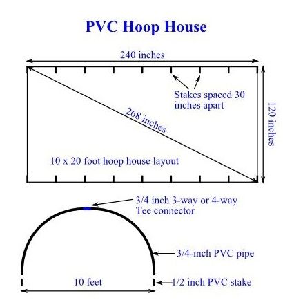 PVC Hoop House Layout: How to Build a PVC Hoop House for Your Garden Hoop House, Greenhouse Supplies, Diy Greenhouse Plans, Small Greenhouse, Greenhouse Plans, House Layout, Diy Greenhouse, House Diy, Pvc Pipe