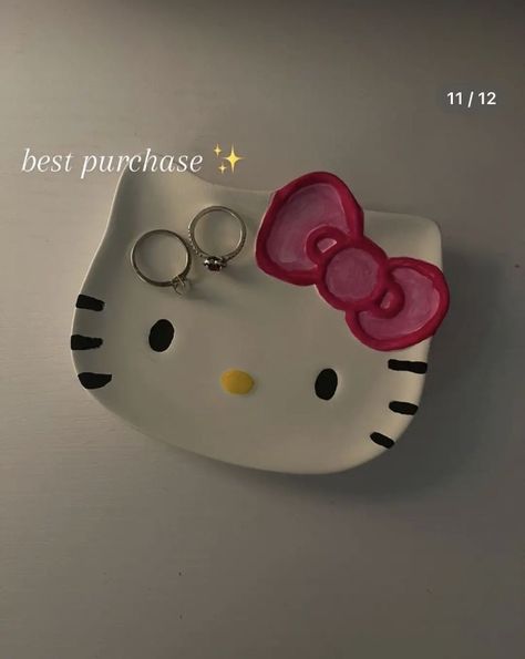 10 Stunning Air Dry Clay Coaster Designs to Try Today Kuromi Clay Tray, Hello Kitty Air Dry Clay Ideas, Hello Kitty Trinket Dish, Hello Kitty Ash Tray Clay, Hello Kitty Clay Tray, Clay Hello Kitty Ideas, Y2k Ceramics, Clay Y2k Ideas, Clay Crafts Hello Kitty