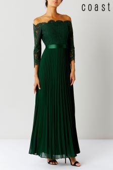 Coast Green Imi Lace Bardot Maxi Dress Coast Bridesmaid Dresses, Forest Green Bridesmaid Dresses, Green Wedding Dresses, Bridesmaid Dress Collection, Bohemian Style Dresses, Green Bridesmaid, Green Bridesmaid Dresses, Bridesmaid Dresses Plus Size, Groom Outfit