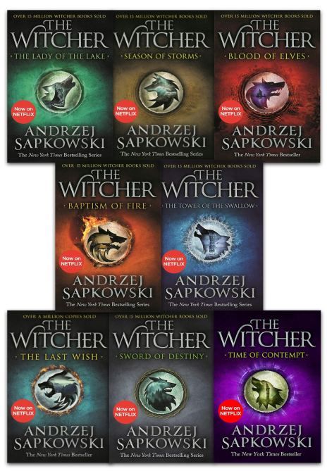 The Witcher Books Witcher Series, Fire Tower, Purple Books, Blood Elf, The Witcher Books, The Last Wish, Books Collection, Magic Powers, Cassandra Clare