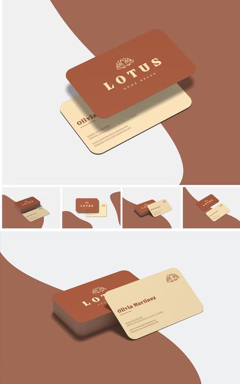 Rounded Business Card Mockup Round Business Cards, Business Card Mockup, Circular Logo, Visiting Card, Card Mockup, Visiting Cards, Business Card Mock Up, Flan, Geometric Patterns