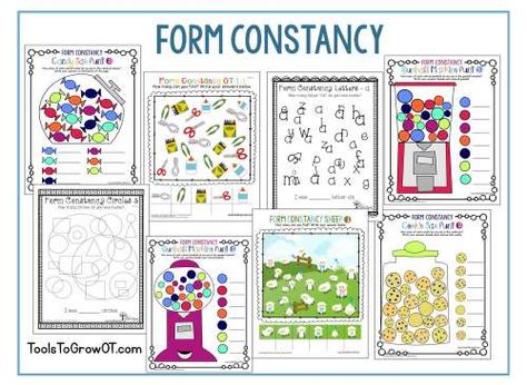 Occupational Therapy resources that address visual perceptual form constancy skills. Form Constancy Activities, Perceptual Activities, Visual Perceptual Activities, Letter Reversals, Occupational Therapy Kids, Visual Memory, Therapy Resources, Visual Perception, Occupational Therapy