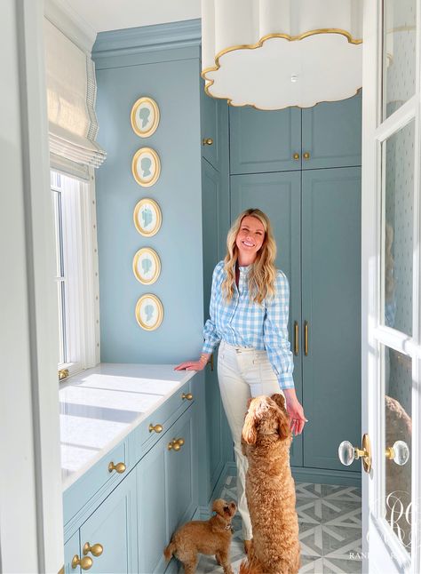 Blue Utility Room, Utility Room Makeover, Colorful Laundry Room, Luxury Laundry, Blue Laundry Rooms, Armac Martin, White Laundry Rooms, The Shade Store, Dream Laundry Room