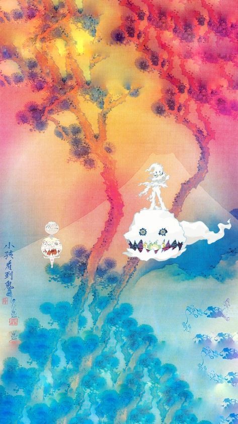 #kanyewest #kidcudi #albumcovers #hiphop #rap #iphone #iphonewallpaper #pinterest Album Phone Wallpaper, Ghost Iphone Wallpaper, Iphone Wallpaper Kanye, Kid Cudi Wallpaper, Kid Cudi Kanye West, Kanye Wallpaper, Kid Cudi Albums, Kids See Ghosts, Kanye West Wallpaper