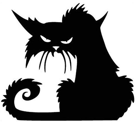 Halloween Cat Svg, Moldes Halloween, Casa Halloween, Scary Cat, Chat Halloween, Adornos Halloween, Cat Svg, Halloween Window, Halloween Silhouettes