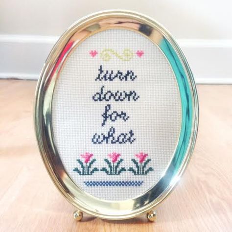 Subversive Cross Stitches, Turn Down For What, Snitches Get Stitches, Subversive Cross Stitch, Cross Stitch Funny, Cross Stitches, Diy Cross Stitch, Cross Stitching, Craft Time