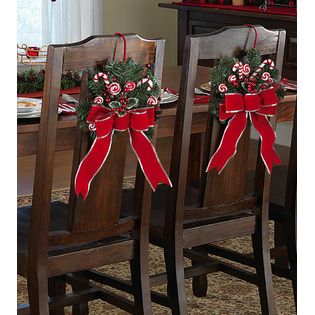 Christmas Chair Covers, Christmas Chair, Christmas Dining Room, Peppermint Christmas, Xmas Deco, Holiday Dining, Collections Etc, Navidad Christmas, Christmas Tablescapes