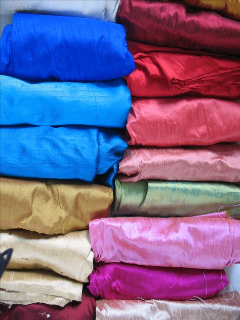 Raw silks which were transported along the silk route #SilkRoute Dreamy Outfits, Raw Silk Dress, Cloth Pattern, Silk Route, Raw Silk Fabric, Silk Quilt, Dupioni Silk, Silk Accessories, All About