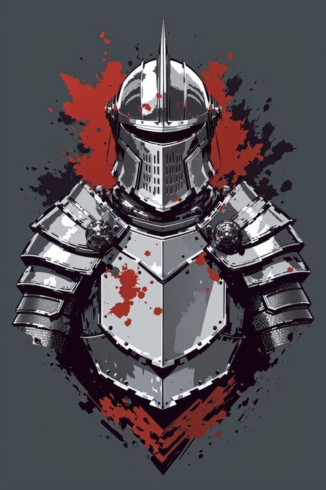 DreamShaper v7 faceless armored knight illustration vector sty 0 Guardian Knight, Knight Illustration, Ancient Runes, Medieval Dress, Book Illustrations, Customise T Shirt, Small House Design, Illustration Vector, Runes