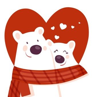 Cute Valentines Drawings, Valentines Day Art Illustration, Valentine Wallpapers, Diy Christmas Mugs, Animal Couple, Valentine's Day Illustration, Valentines Door Hanger, Valentines Illustration, Artsy Background