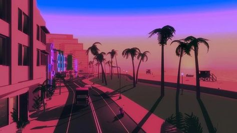 Miami Vice Aesthetic, Vice Aesthetic, Miami Art Deco, Vice City, New Retro Wave, Miami Art, Relaxing Vacations, Miami Vice, Retro Waves