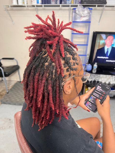 Half uo half down 🙌🏾 Half Up Half Down Loc Styles Women, Half Up Half Down Loc Styles Short, Half Up Half Down Dread Styles, Locs Half Up Half Down Styles, Half Up Loc Styles, Loc Styles Half Up Half Down, Loc Half Up Half Down Styles, Half Up Half Down Locs Styles, Locs Half Up Half Down