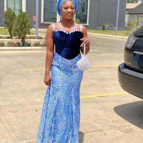 Velvet Lace Aso Ebi Style, Sky Blue Lace Styles Nigerian, Sky Blue Lace Asoebi Styles, Lace Styles Nigerian, Lace Asoebi Styles, Feminine Nature, Aso Ebi Style, Aso Ebi Lace, Aso Ebi Lace Styles