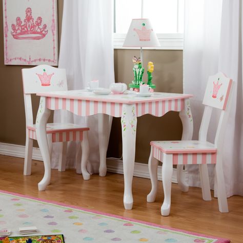 Find Hand Painted Childrens Table And Chairs. There is love and care when something is painted by hand. You can feel the time and passion that is put into every brushstroke. And perhaps that's why these hand painted children's table and chairs are so important because they give kids the inspiration to want to do something th… Frog Table, Paint Kids Table, Painted Rocking Chairs, Fantasy Fields, Princess Frog, Tea Party Table, Wooden Table And Chairs, Hand Painted Table, Table And Chair Set